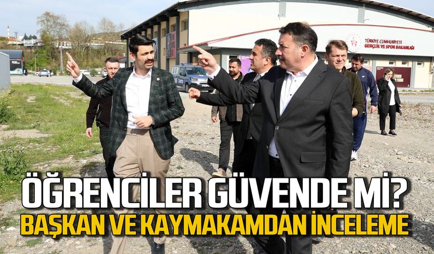 Başkan ve Kaymakam okulda inceleme yaptı: Öğrencilerin güvende mi?