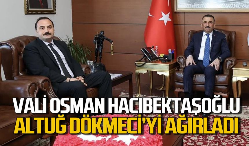 Vali Osman Hacıbektaşoğlu, Altuğ Dökmeci'yi makamında ağırladı