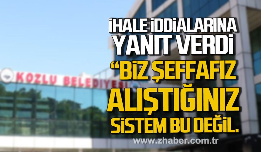 Altuğ Dökmeci ihale iddialarına yanıt verdi. "Biz şeffafız. Sizin alışkın olduğunuz sistem bu değil"