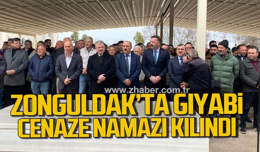 Zonguldak'ta giyabi cenaze namazı kılındı.