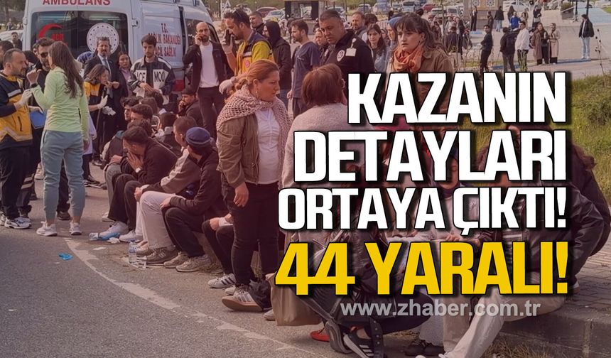 Bartın'da halk otobüsü otomobilin üzerine devrildi: 44 yaralı