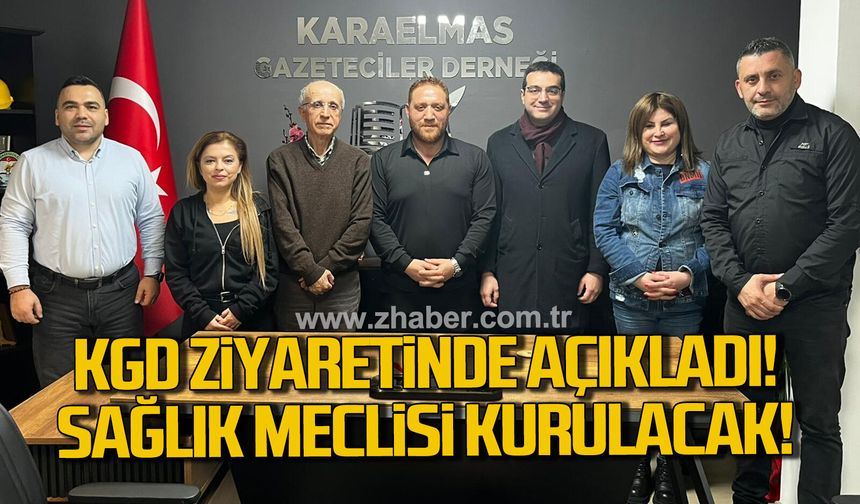 KGD ziyaretinde açıkladı: Zonguldak Sağlık Meclisi kurulacak