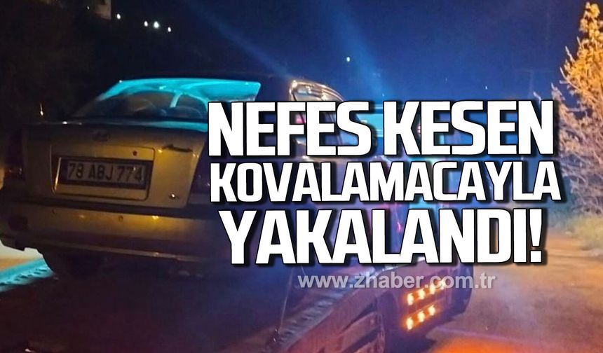 Karabük'te dur ihtarına uymayan sürücü kovalamacayla yakalandı