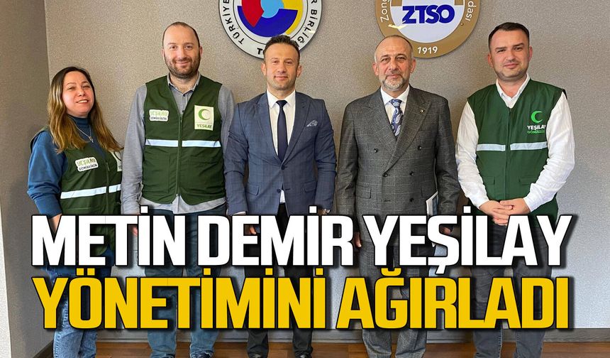 Metin Demir Yeşilay Zonguldak Şube yönetimini kabul etti