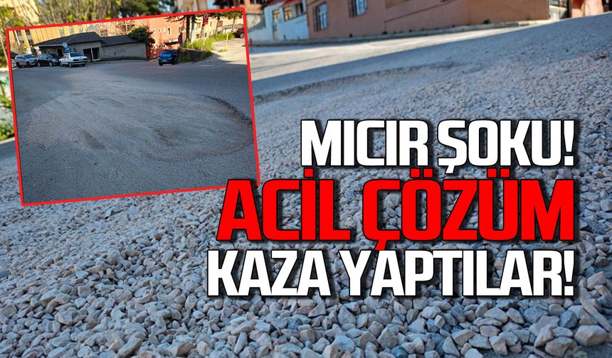 Mıcır tehlikesi: Anayola dökülen mıcır yola saçıldı motosikletler kaza yaptı