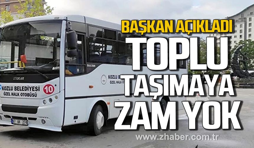 Altuğ Dökmeci açıkladı. Kozlu'da toplu taşımaya zam yok