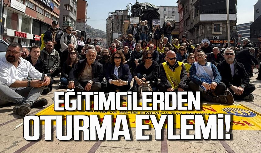 Zonguldak'ta sendikalardan oturma eylemi