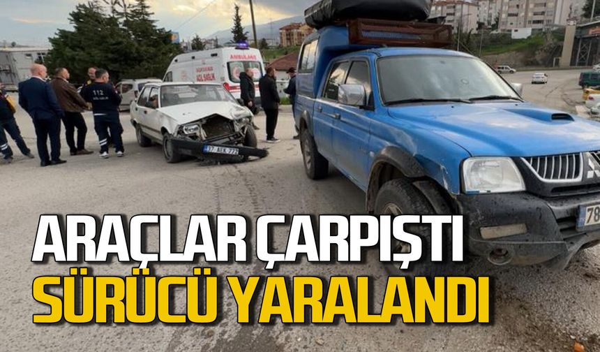 Kamyonetle otomobil çarpıştı: 1 yaralı