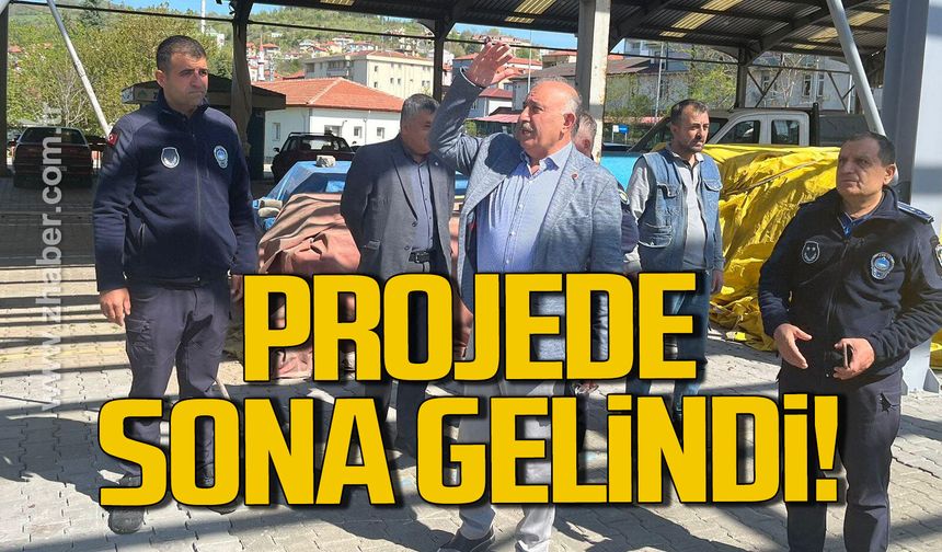 Gökçebey’de kapalı pazar yeri için kurban kesildi