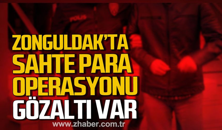 Zonguldak'ta sahte para operasyonu. Gözaltı var