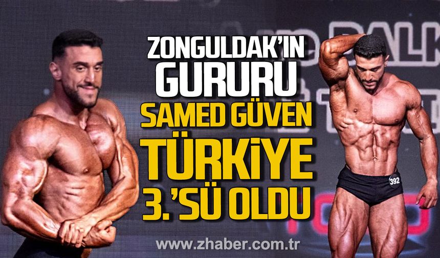 Samed Güven Türkiye Vücut Geliştirme ve Fitness Şampiyonasında 3. oldu.
