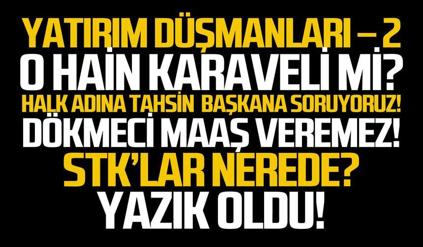 Yatırım düşmanları -2