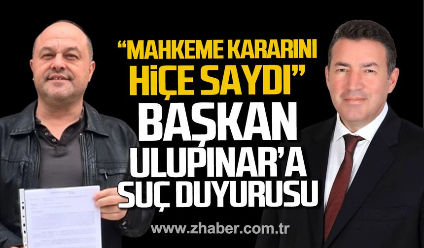 İbrahim Tığ, Belediye Başkanı Özcan Ulupınar hakkında suç duyurusunda bulundu.