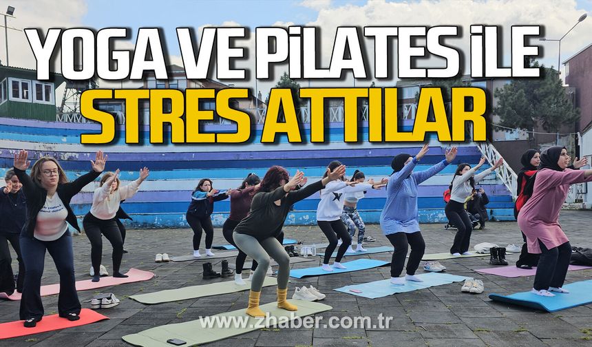 Zonguldak'ta egzersizin önemine dikkat çekmek için yoga ve pilates eğitimi düzenlendi.