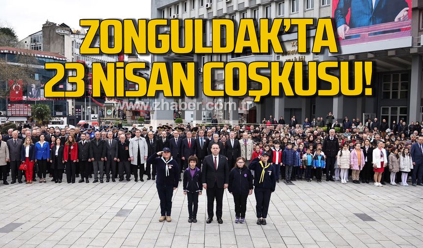 Zonguldak’ta 23 Nisan coşkusu valilik önünde başladı