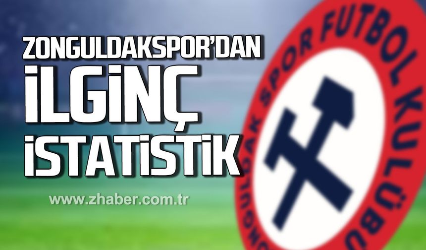 Zonguldakspor, dikkat çeken bir istatistiğe imza attı.