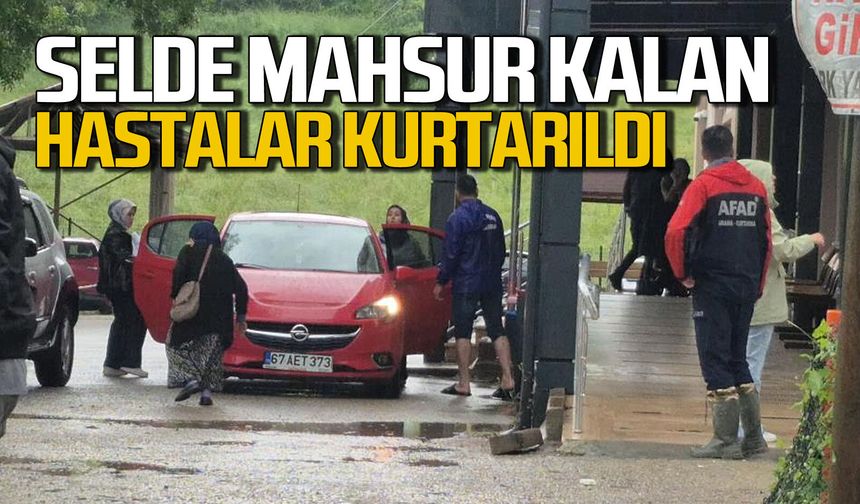 Sağlık ocağında mahsur kalan hastalar ve sağlık personeli kurtarıldı