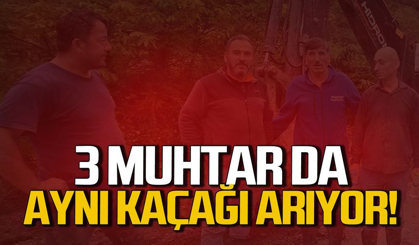 Zonguldak’ta 3 muhtar aynı kaçağı arıyor!