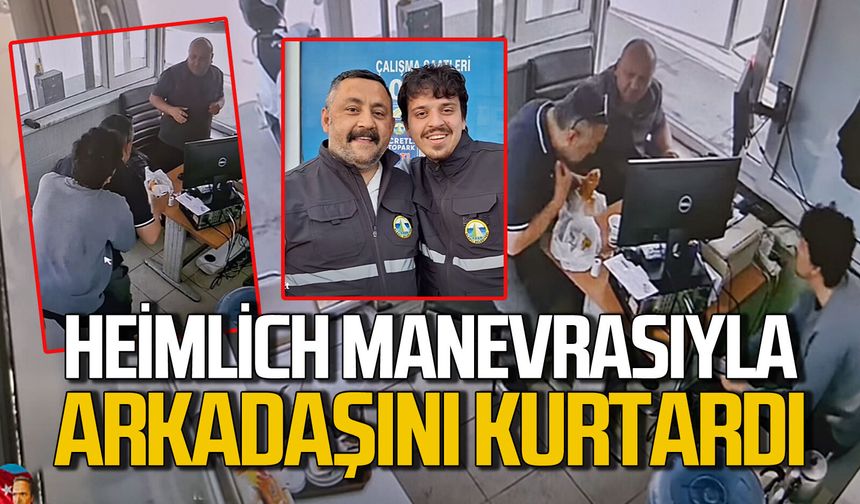 Heimlich manevrasıyla arkadaşının hayatını kurtardı