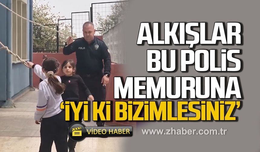 Alkışlar bu polis memuruna