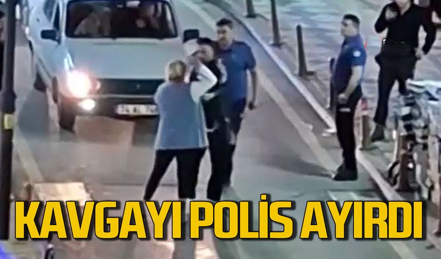Sokak ortasındaki kavgayı polis ayırdı