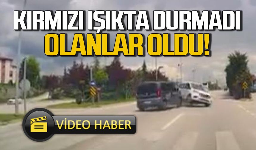 Kırmızı ışık ihlali kazayı beraberinde getirdi