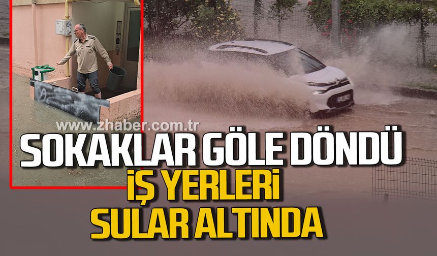 Karabük’te sağanak yağış hayatı felç etti