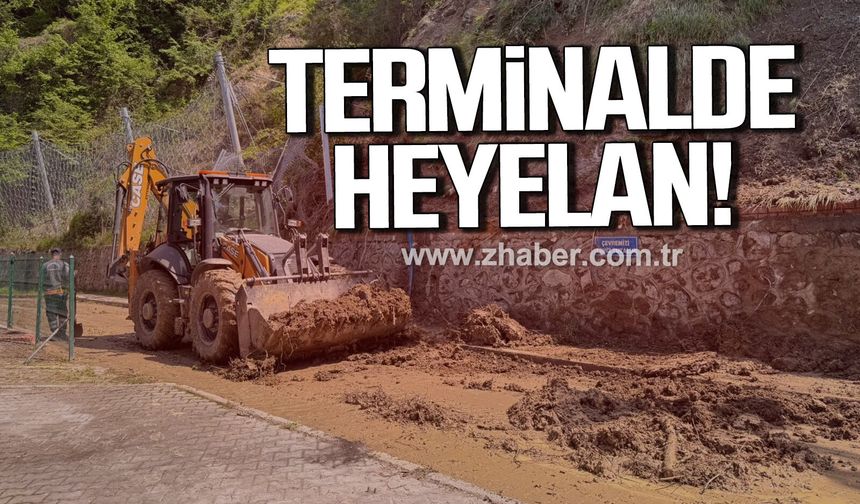 Zonguldak şehirlerarası terminalinde heyelan