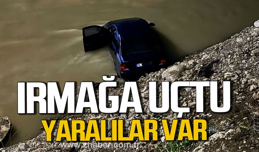 Bartın'da otomobil ırmağa uçtu. Yaralılar var.
