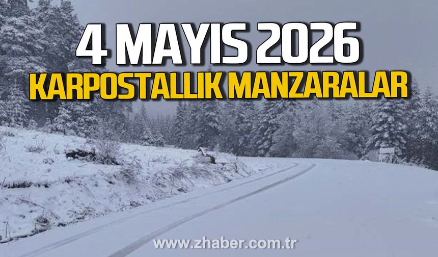 Karabük'te kar manzarası kartpostallık manzaralar oluşturdu.