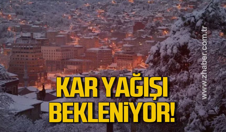 Zonguldak'ta 800 metre üzeri rakımlarda kar yağışı bekleniyor