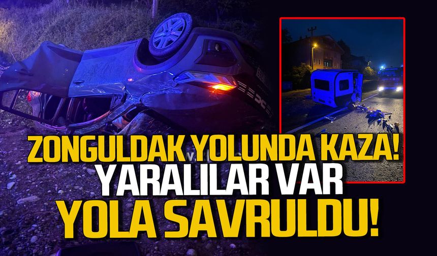 Zonguldak yolunda kaza. Yaralılar var
