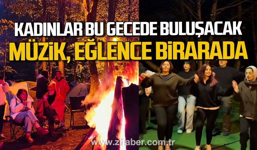 Zonguldak Kent Ormanı'nda kız kıza eğlence etkinliği düzenleniyor.