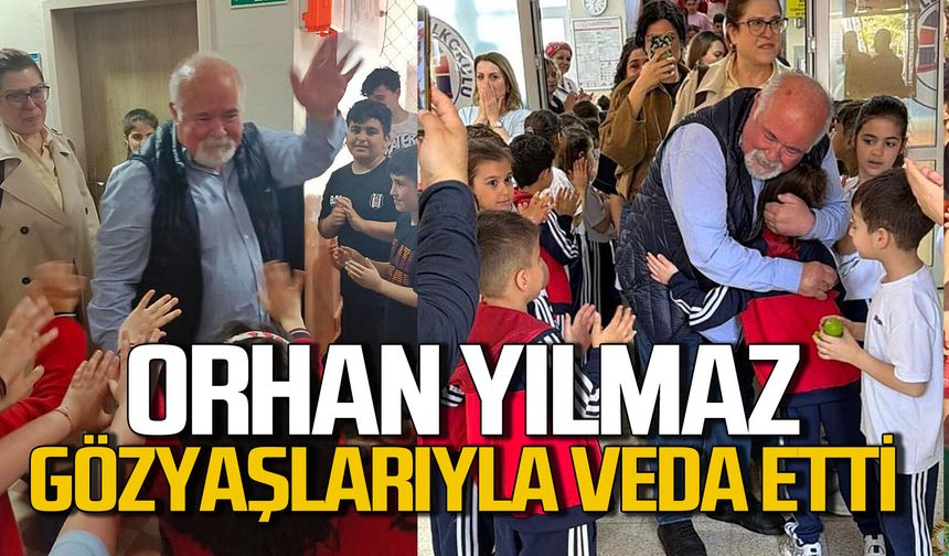 Orhan Yılmaz 43 yıllık öğretmenlik kariyerine gözyaşlarıyla veda etti