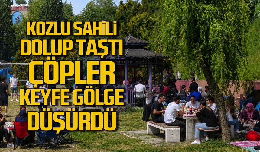 Kozlu Sahili doldu taştı... Çöpler doldu taştı