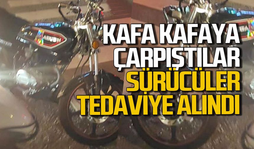 Motosikletlerin ilginç kazası: Kafa kafaya çarpıştılar