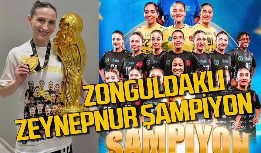 Zonguldaklı milli hentbolcu süper Lig şampiyonluğu yaşadı