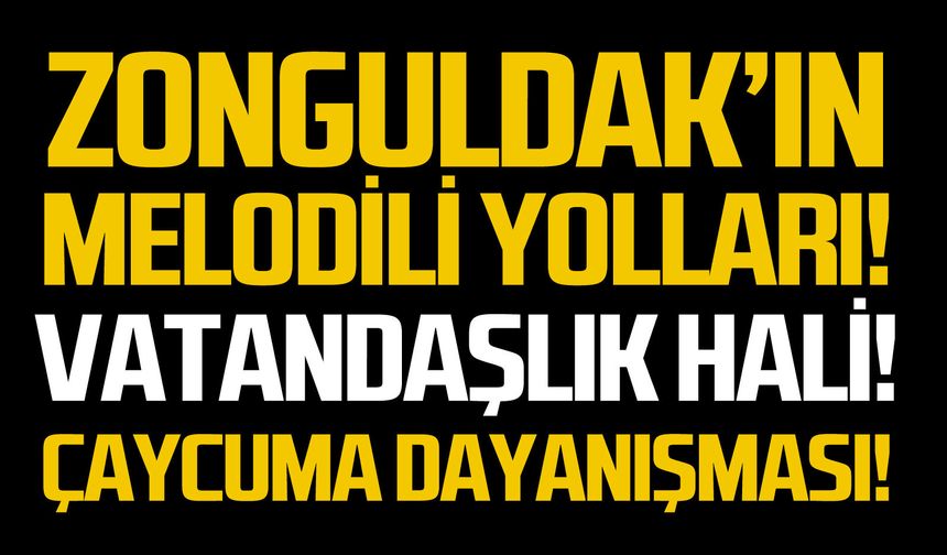 Zonguldak’ın melodili yolları!