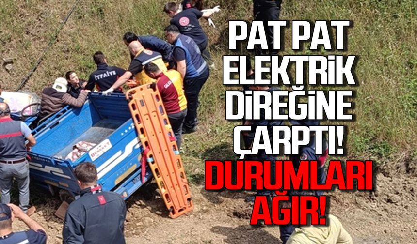 Patpat elektrik direğine çarptı: 6 yaralı, 2’sinin durumu ağır