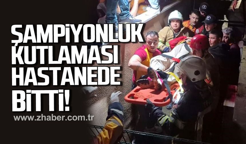 Bartın'da şmpiyonluk kutlaması hastanede bitti