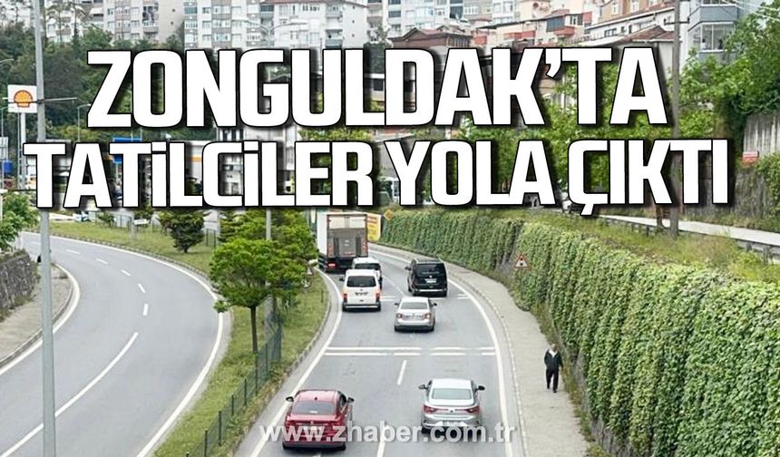 Zonguldak'ta bayram trafiği başladı. Tatilciler yola çıktı.