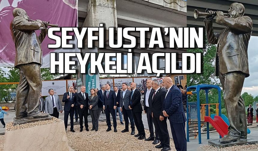 Seyfi Usta’nın heykeli açıldı: Miting ve açılışların unutulmaz ismiydi