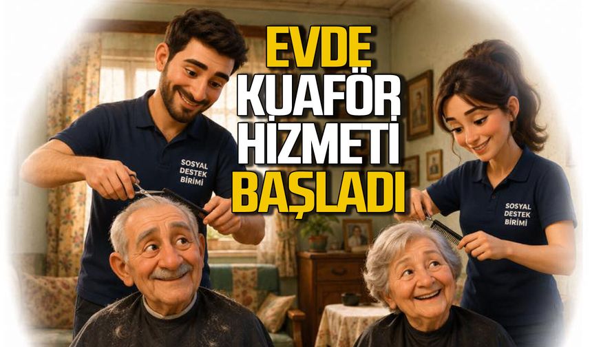Zonguldak Belediyesi evlere kuaför hizmeti başlattı
