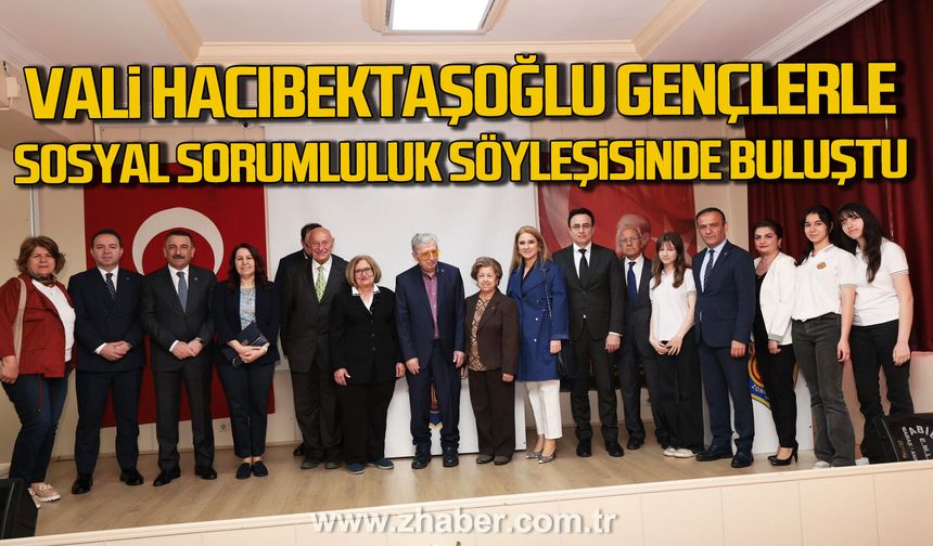 Vali Osman Hacıbektaşoğlu, gençlerle Sosyal Sorumluluk söyleşisinde bir araya geldi.