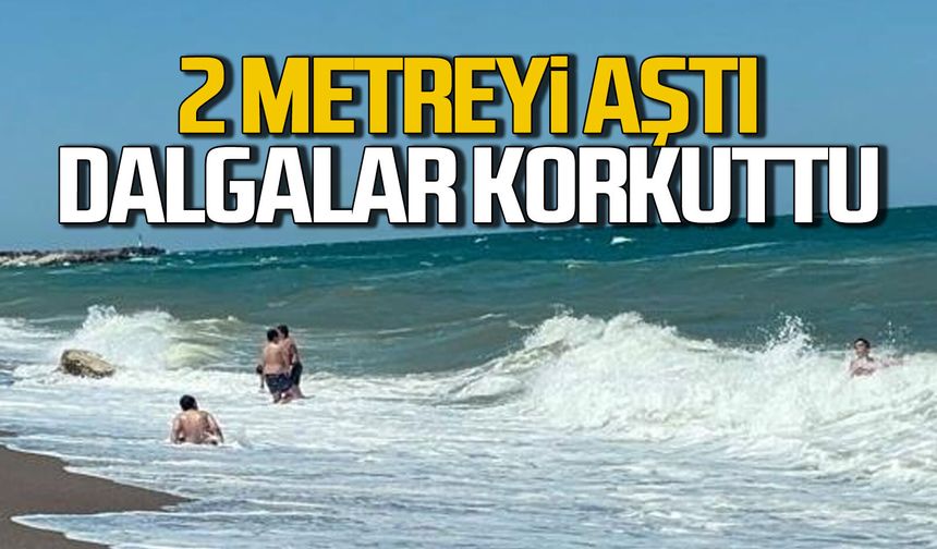 Dalgalar 2 metreyi aştı. Karadeniz korkuttu