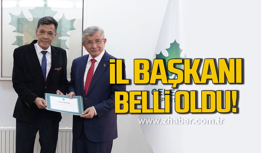 Yıldıray Demirci Gelecek Partisi Zonguldak İl Başkanı oldu