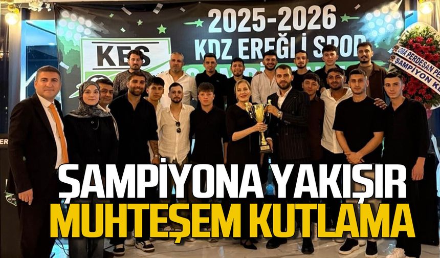 Şampiyona yakışır muhteşem kutlama