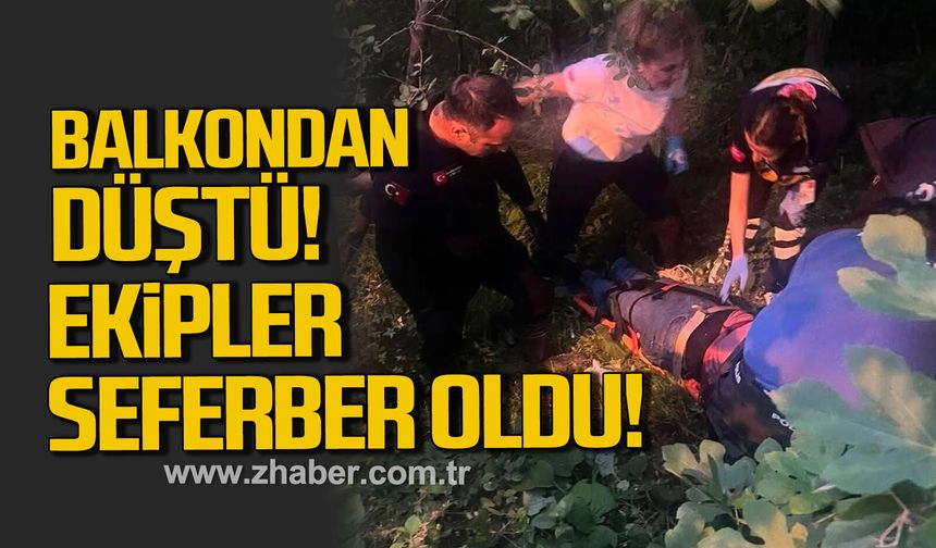 Kozlu’da balkon kazası. Ekipler seferber oldu