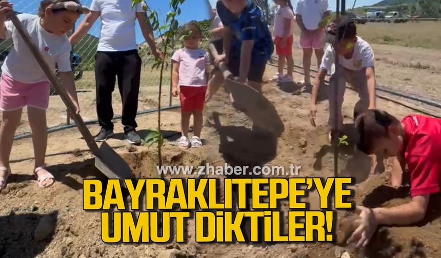 Kalafatlı gençlerden örnek davranış: Bayraklıtepe’de fidan seferberliği