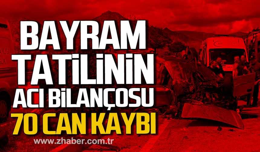 Kurban Bayramı tatilinin acı bilançosu. 70 can kaybı.